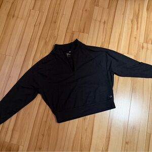 GAP Women's Black Half-Zip Sweatshirt